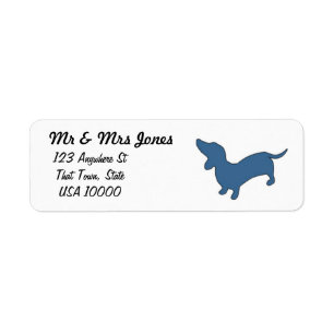 Etiquetas de correo del Dachshund