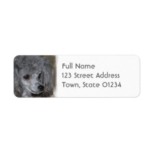 Etiquetas de correo Gray Poodle