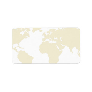 Etiquetas de correo - mapa del mundo del oro