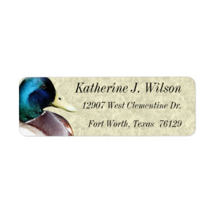 Etiquetas de correo personalizadas Mallard Drake