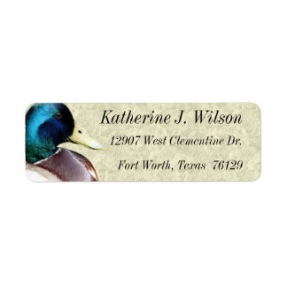 Etiquetas de correo personalizadas Mallard Drake