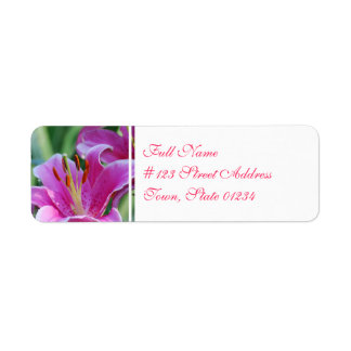 Etiquetas de correo Pink Lilies