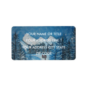 ETIQUETAS DE CORREO Pintadas Blue Winter-DIRECSS