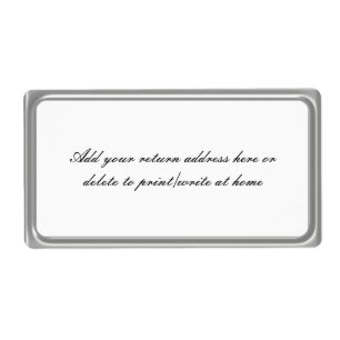 Etiquetas de correo simples del marco del gris de