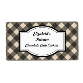 Etiquetas de crema y cocina negra