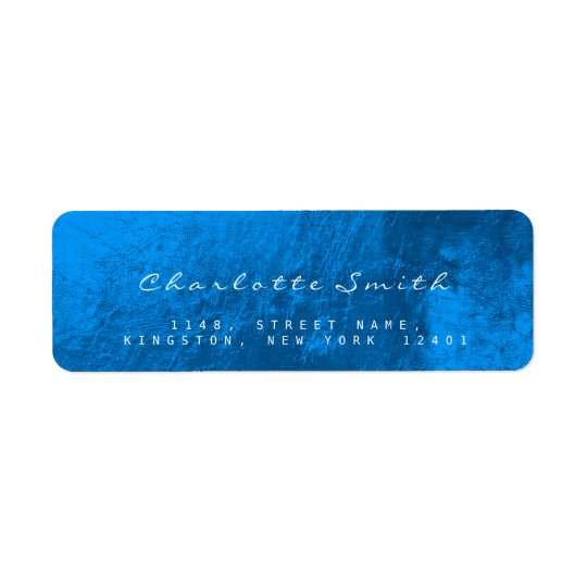 Etiquetas de cristal azules del remite del metal etiqueta de remitente