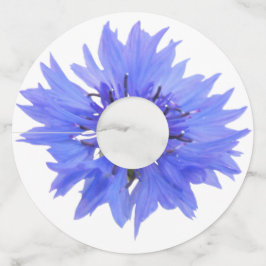 Etiquetas de cristal de vino con diseño de flor de