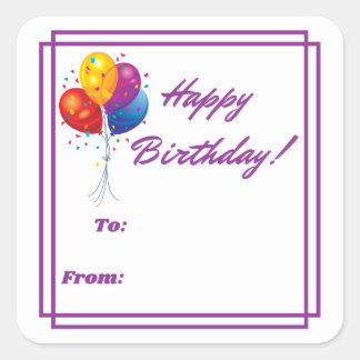 Etiquetas de cumpleaños felices