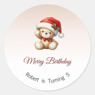 Etiquetas de cumpleaños, Navidades Pegatinas de cu