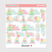 Etiquetas de cumpleaños personalizadas | PEGATINAS