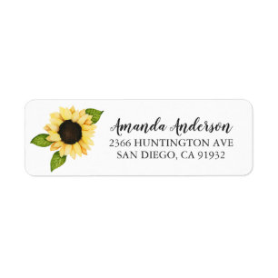 Etiquetas de Despedida de Soltera de Girasoles Ama