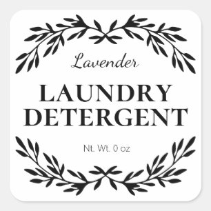 Etiquetas de detergente de lavado de bricolaje bla