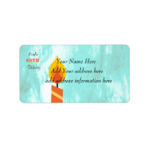 Etiquetas de devolución/dirección de cumpleaños 60