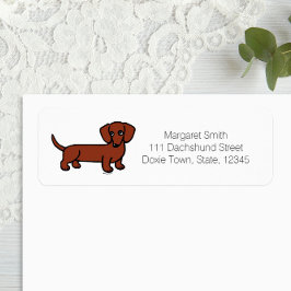 Etiquetas de devolución para Dachshund de pelo lis
