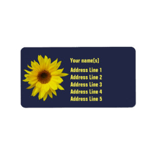 Etiquetas de dirección adaptables del girasol
