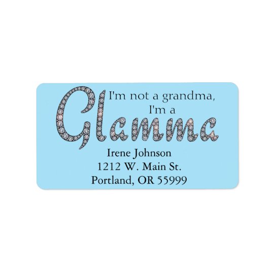 Etiquetas de dirección bling del diseño de Glamma