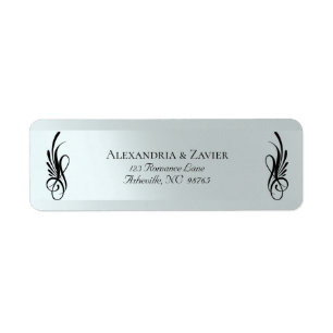 Etiquetas de dirección con caligrafía - Plata