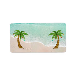 Etiquetas de dirección con escena de playa en Navi