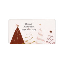 Etiquetas de dirección de árbol de Navidad