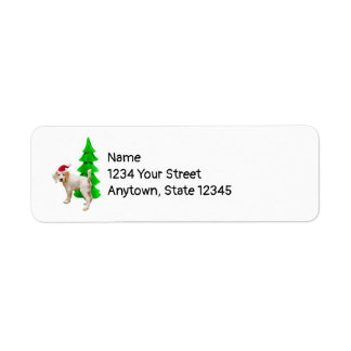 Etiquetas de dirección de árbol de perro de Santa