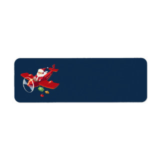 Etiquetas de dirección de avión de Santa Flying