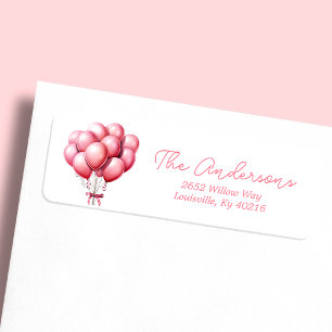 Etiquetas de dirección de baby shower con globos r