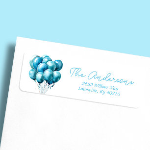 Etiquetas de dirección de Baby Shower Niño Acuarel