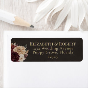 Etiquetas de dirección de boda florales Vintage Wi