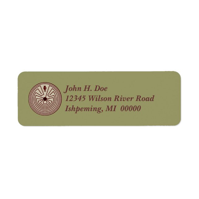 Etiquetas de dirección de caminante laberíntico ~  (Frente)