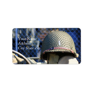 Etiquetas de dirección de casco militar