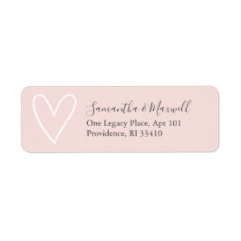 Etiquetas de dirección de corazón rosado de San Va