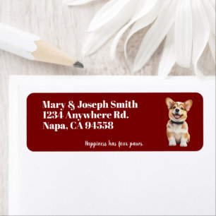 Etiquetas de dirección de Corgi personalizables
