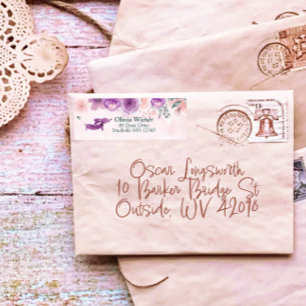 Etiquetas de dirección de Dachshund de Cottagecore