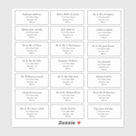 Etiquetas de dirección de destinatario sin formato