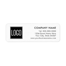Etiquetas de dirección de devolución con logotipo