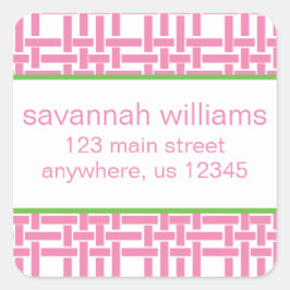 Etiquetas de dirección de devolución de bambú y gr