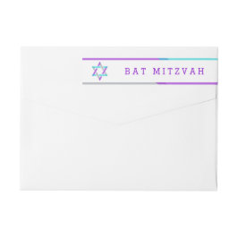 Etiquetas de dirección de devolución de Bat Mitzva