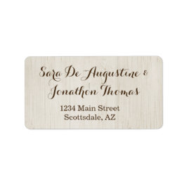 Etiquetas de dirección de devolución de Boda de ma