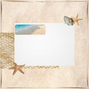 Etiquetas de dirección de devolución de boda de pl