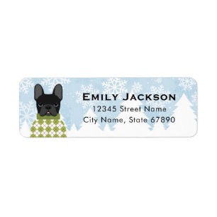 Etiquetas de dirección de devolución de Bulldog en