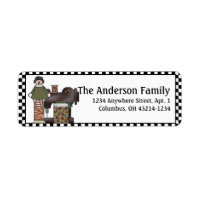 Etiquetas de dirección de devolución de costura de