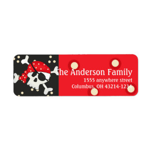 Etiquetas de dirección de devolución de cráneo pir