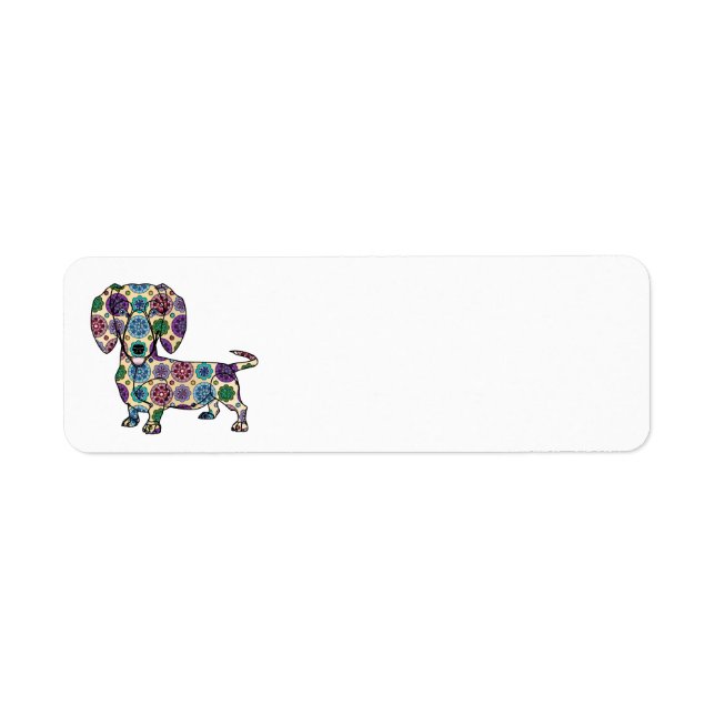 Etiquetas de dirección de devolución de Dachshund (Frente)
