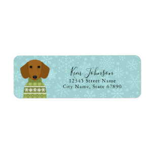 Etiquetas de dirección de devolución de Dachshund