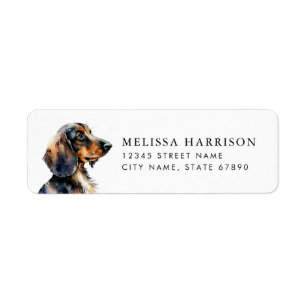 Etiquetas de dirección de devolución de Dachshund