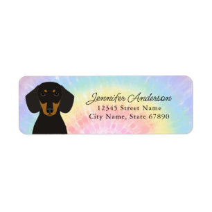 Etiquetas de dirección de devolución de Dachshund