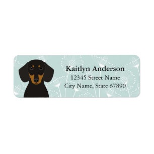 Etiquetas de dirección de devolución de Dachshund