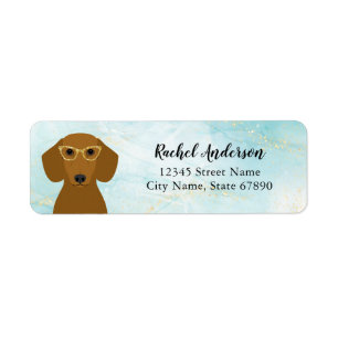Etiquetas de dirección de devolución de Dachshund
