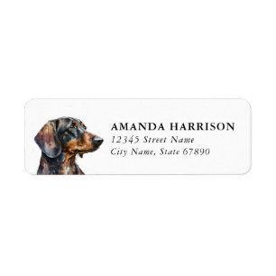 Etiquetas de dirección de devolución de Dachshund