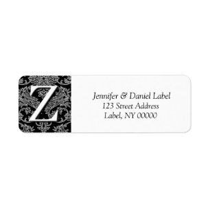 Etiquetas de dirección de devolución de Damask M